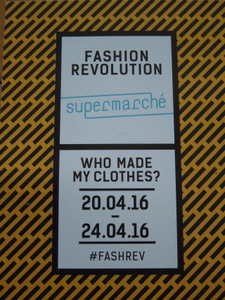 Der Flyer zum Fashion Revolution-Programm von Supermarché, Foto: Corinna v. Bodisco